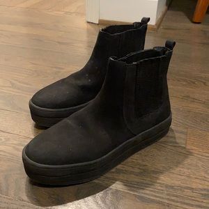J/Slides black suede booties size 7.5